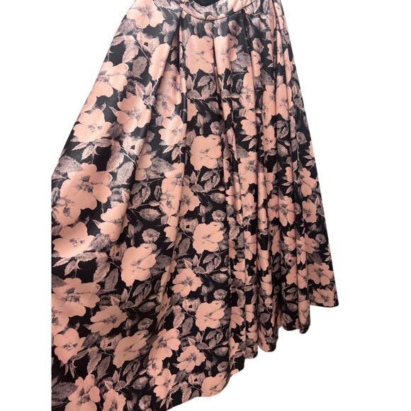 Alyce Paris Pink and Black Floral Formal Maxi Skirt - Picture 4 of 8
